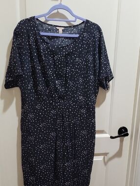Esprit Black Dress with Alphabet Print XL